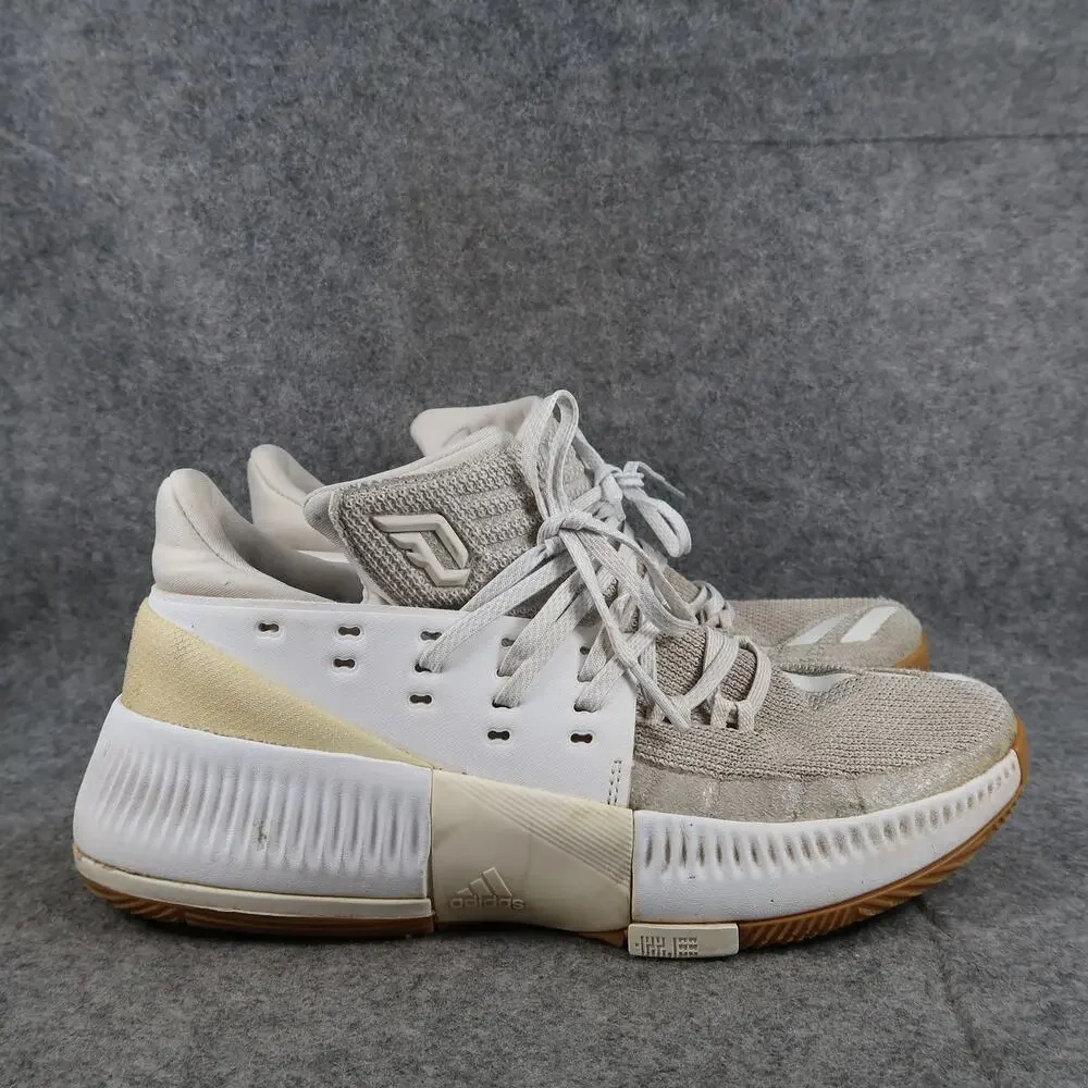 Adidas Shoes Mens 8.5 Basketball Sneakers Dame 3 Athletic Sport Trainers Lace Up